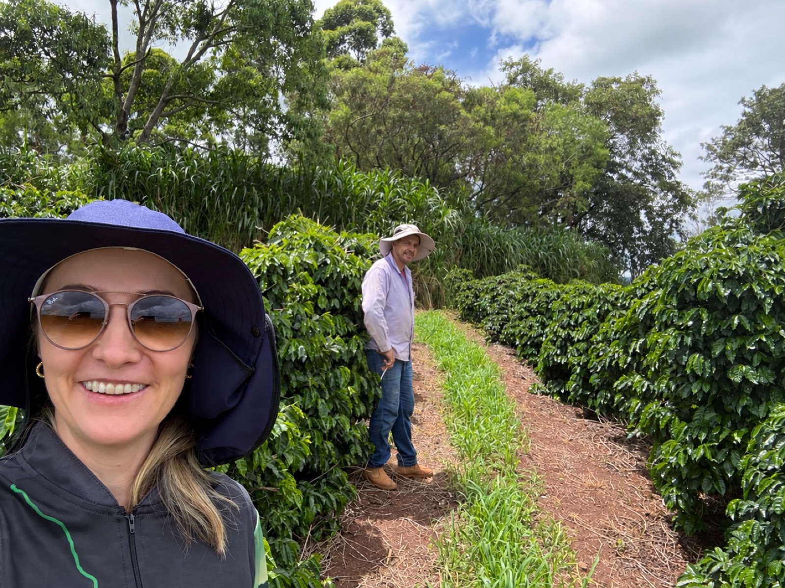 Suzi Ninov working with coffee at origin